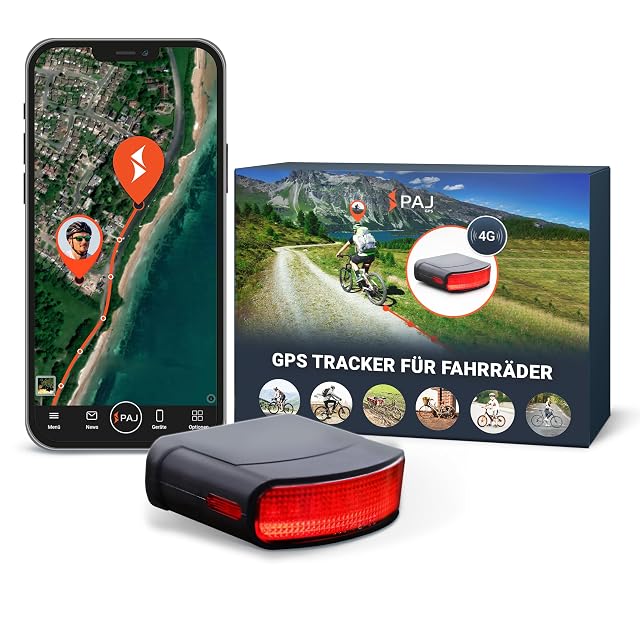 Luce posteriore con localizzatore GPS PAJ montata su un reggisella