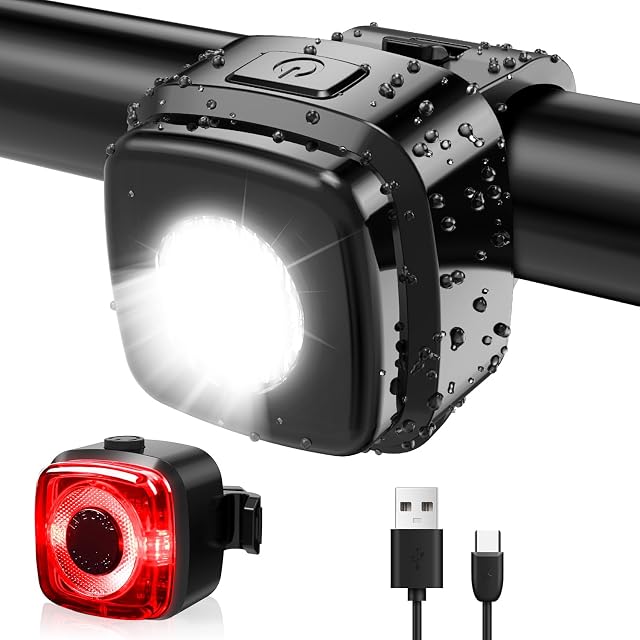 Luci anteriore e posteriore Antimi, corpi compatti con porte USB-C