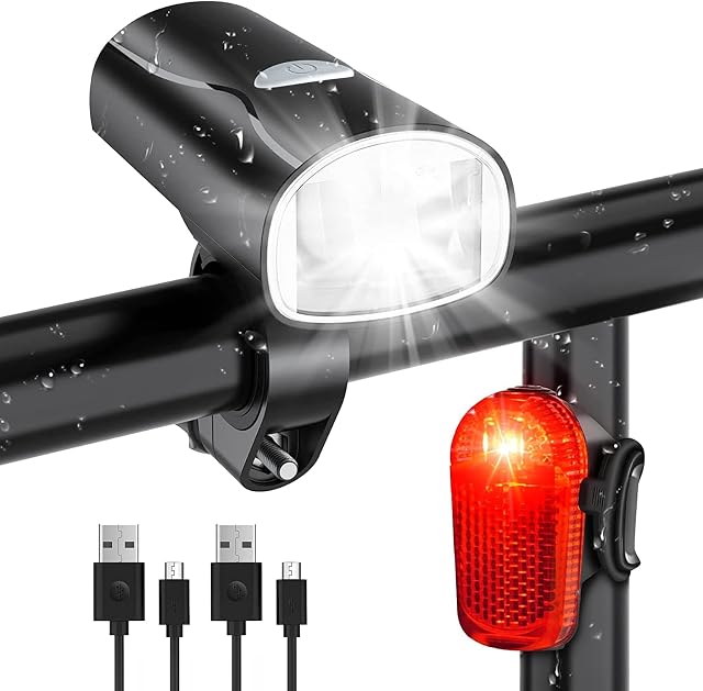 Set di luci ricaricabili Realky con le porte di ricarica USB in vista