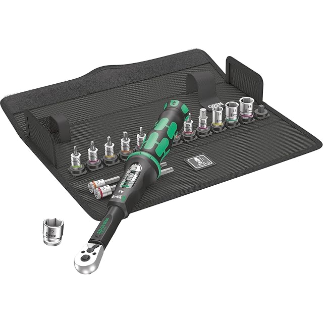 Wera Bicycle Set Torque 1 con la sua chiave a scatto e i suoi inserti a bussola