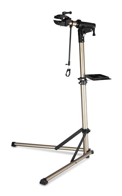 Cavalletto da officina CXWXC CXR10 in alluminio con una mountain bike montata