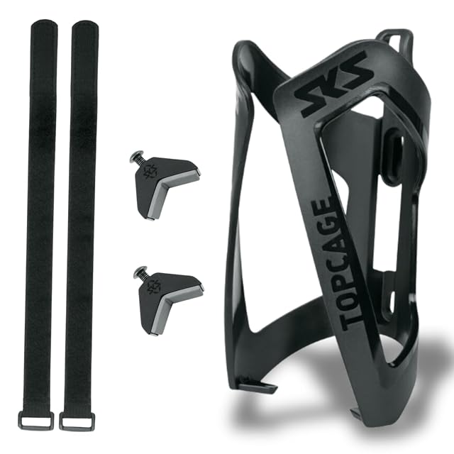 Portaborraccia SKS Anywhere Topcage con le sue fascette di montaggio