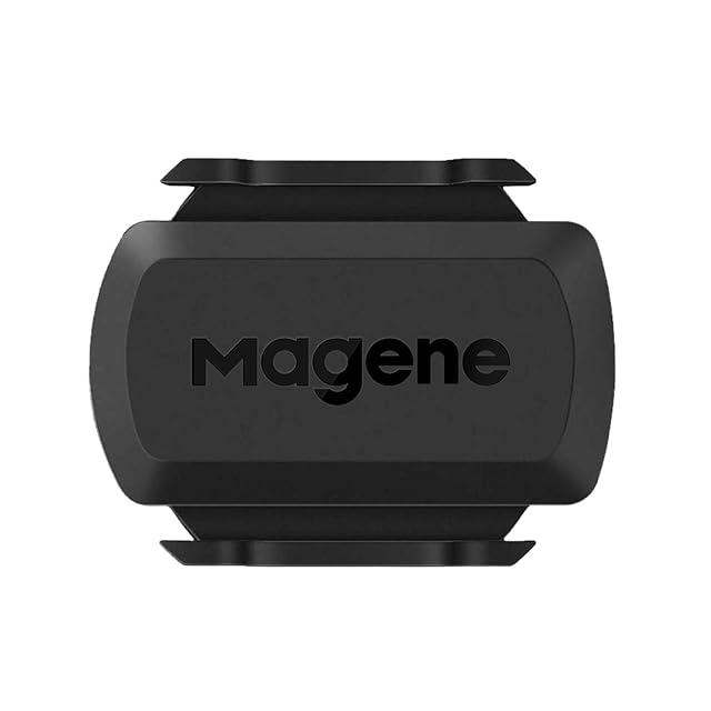 Sensore Magene S3+, un piccolo corpo con la sua fascia elastica di montaggio