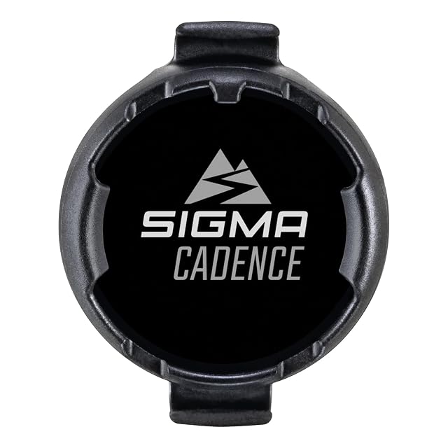 Sensore di cadenza SIGMA DUO sul suo supporto orientabile da pedivella