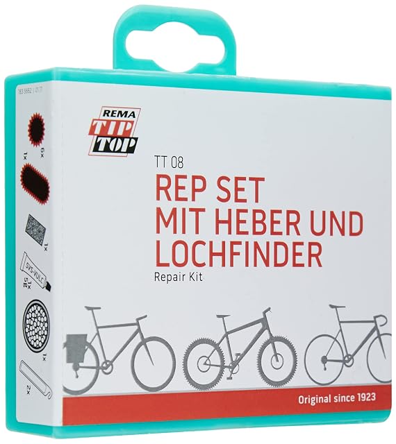 Kit di riparazione forature per bicicletta Unitec REMA TIP TOP in dodici pezzi