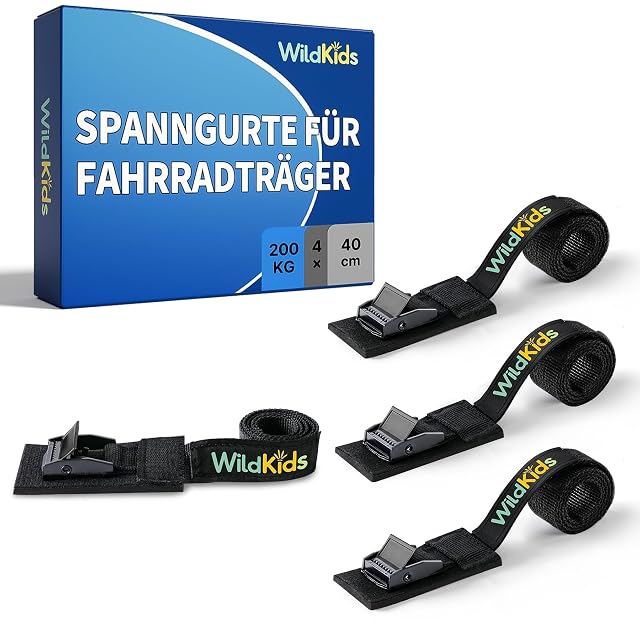 Cinghie imbottite per portabici WildKids in set da quattro
