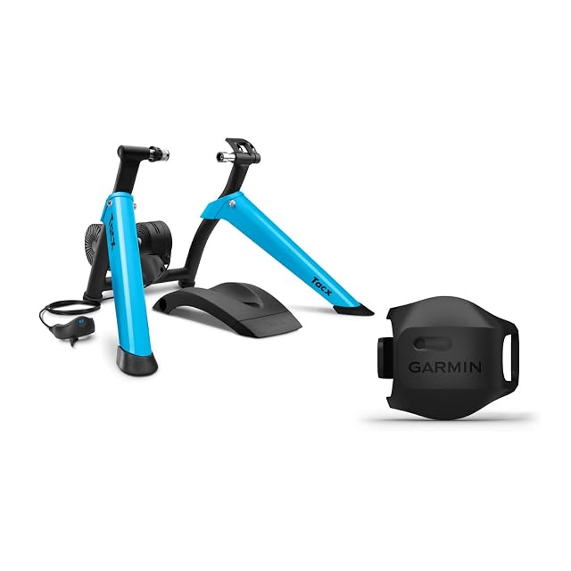 Rullo Garmin Tacx Boost con una bici da strada montata