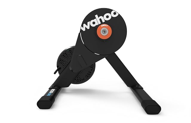Rullo a trasmissione diretta Wahoo KICKR CORE 2 con una bici montata e senza ruota posteriore