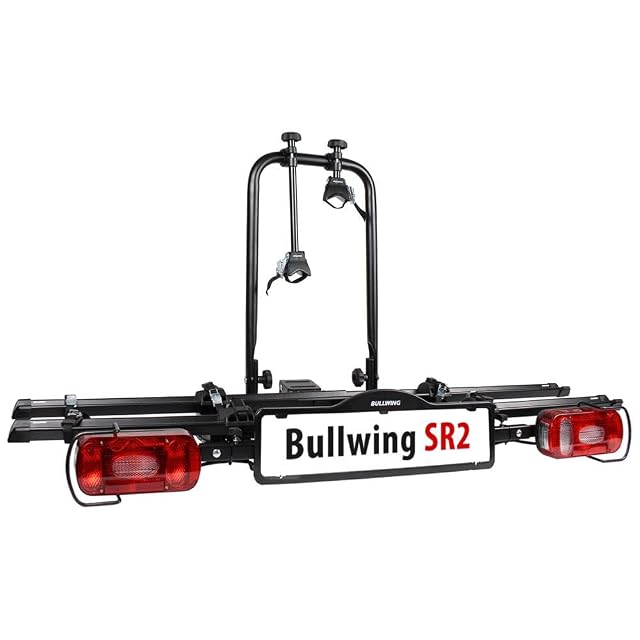 Portabici da gancio Bullwing SR2 reclinato per accedere al bagagliaio
