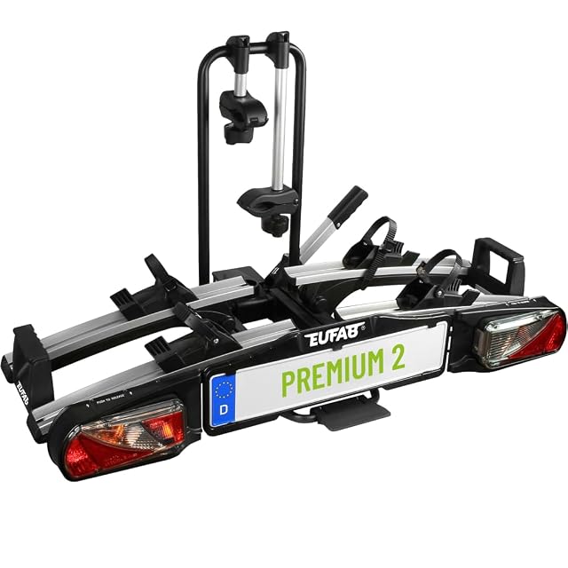 Portabici da gancio EUFAB PREMIUM 2 con due bici montate